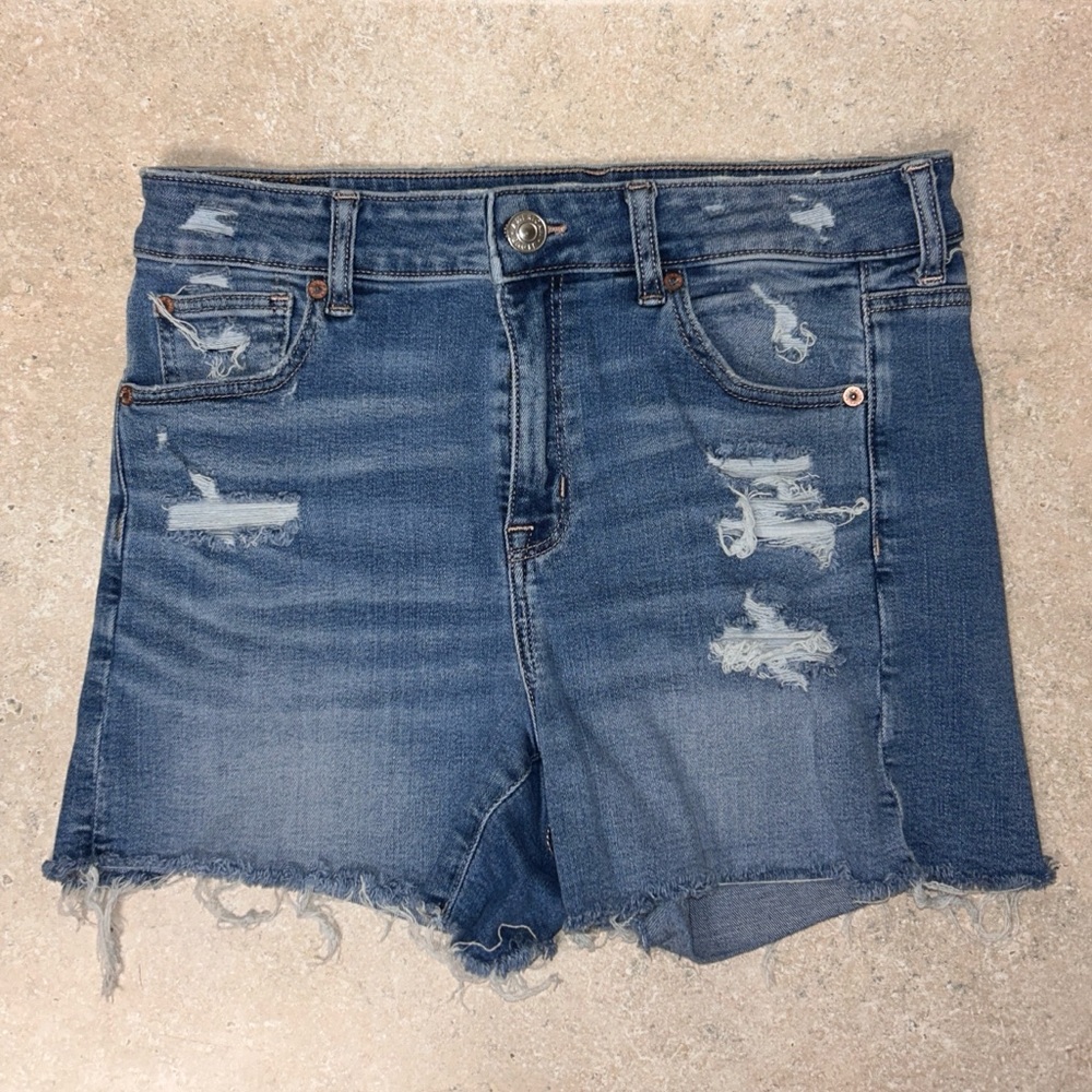 American Eagle Hi-Rise Shortie Jean Shorts
